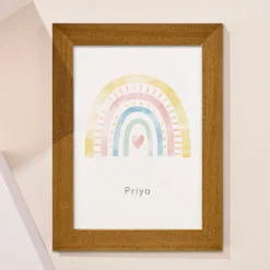 Kids Card Factory Personalised Rainbow Framed Print