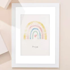 Kids Card Factory Personalised Rainbow Framed Print