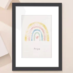 Kids Card Factory Personalised Rainbow Framed Print