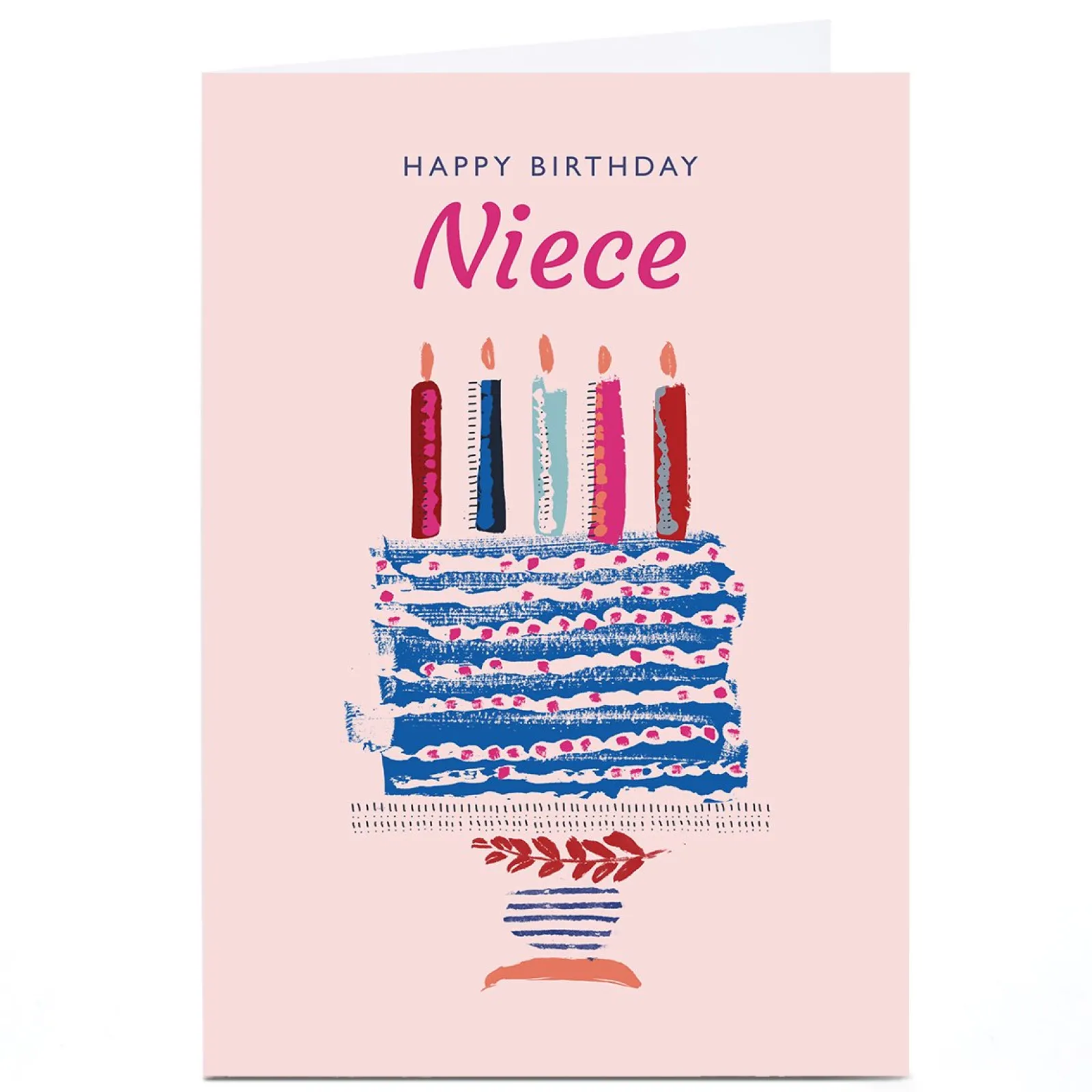 Outlet Personalised Rebecca Prinn Birthday Card - Niece Cake & Candles For Niece|Birthday