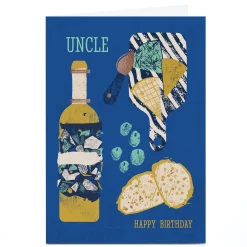 Card Factory Personalised Rebecca Prinn Birthday Card - Wine & Cheese