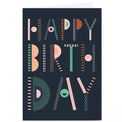 Clearance Personalised Rebecca Prinn Birthday Card - Patterned Text For Everyone|Birthday
