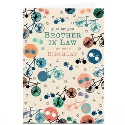 Outlet Personalised Rebecca Prinn Birthday Card - Bikes, Brother in Law For Brother|Birthday