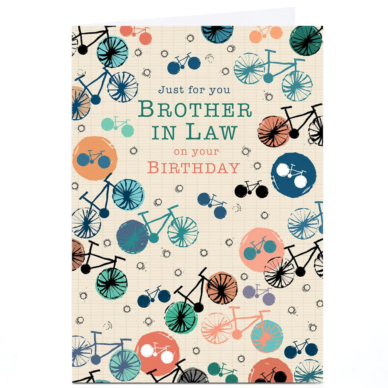 Outlet Personalised Rebecca Prinn Birthday Card - Bikes, Brother in Law For Brother|Birthday