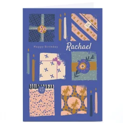 Clearance Personalised Rebecca Prinn Birthday Card - Presents Birthday|For Her