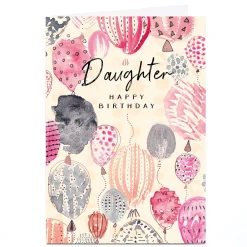 New Personalised Rebecca Prinn Birthday Card - Daughter Balloons Daughter|For Daughter