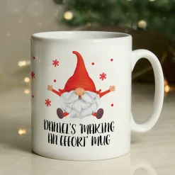Card Factory Personalised Red Gonk Christmas Mug