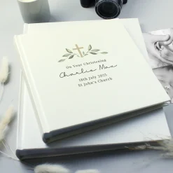 Outlet Personalised Religious Cross Square Photo Album Kids Photo Frames|Christening Gifts
