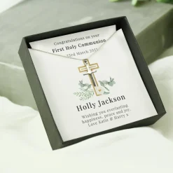 Best Personalised Religious Sentiment Cross Necklace & Box Kids Jewellery & Keepsakes|Gifts For Babies