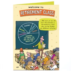 Card Factory Personalised Retirement Card - Retirement Class