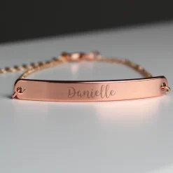 Card Factory Personalised Rose Gold ID Bracelet