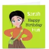 Best Personalised Rosha Designs Birthday Card - Hun Birthday|For Her