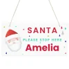 Kids Card Factory Personalised Santa Please Stop Here Sign