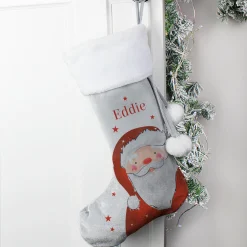 Kids Card Factory Personalised Santa Silver Stocking