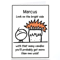 Sale Personalised Scrawls Birthday Card - Bright Side Funny|Birthday