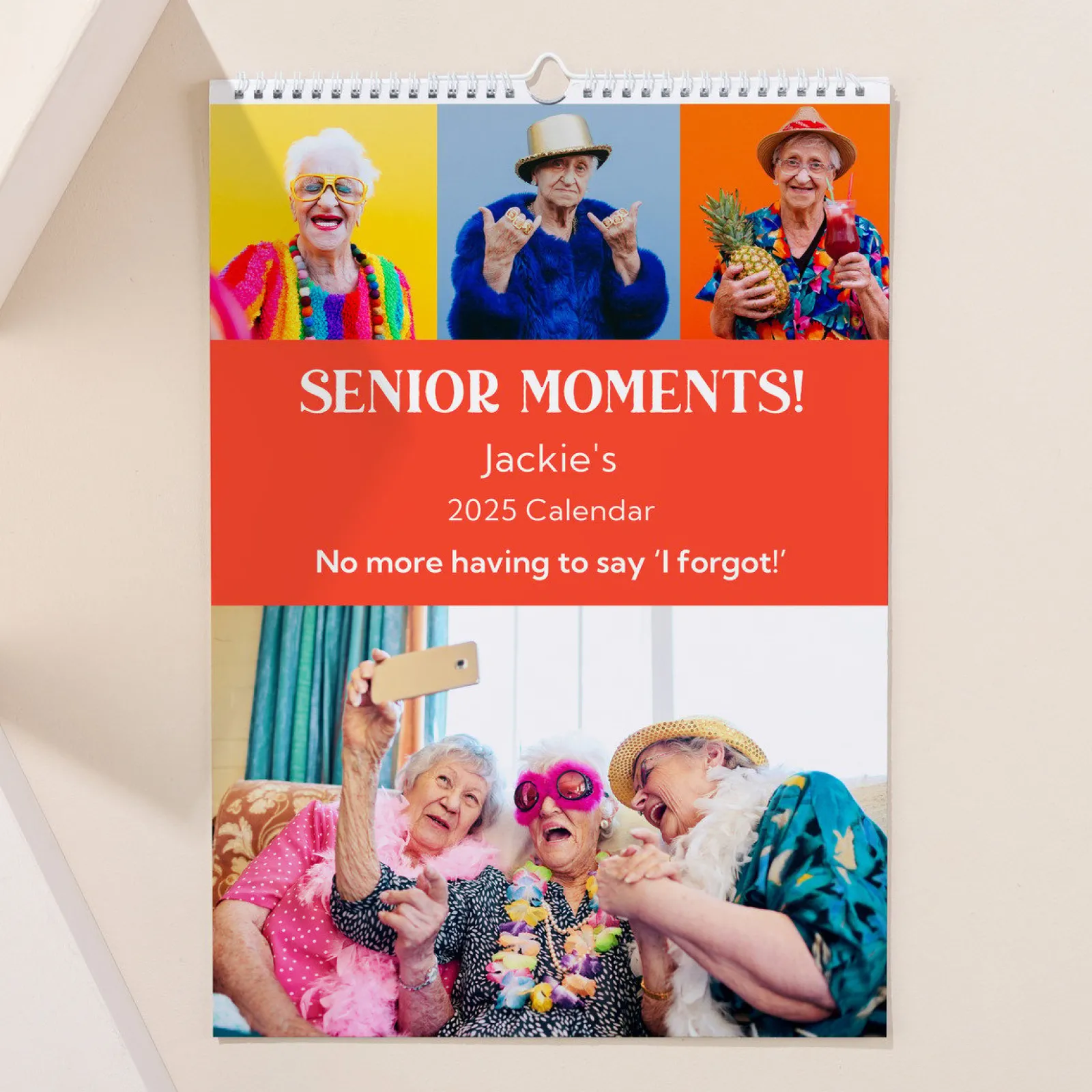 Card Factory Personalised Senior Moments Calendar - 2024-2025 Edition