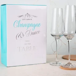 New Personalised Set Of Premium Flutes - Mr & Mrs Personalised Glasses|Glassware