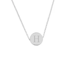 Card Factory Personalised Silver Disc Necklace