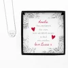 Outlet Personalised Silver Plated Heart Necklace and Box Personalised Jewellery And Keepsakes|Jewellery & Keepsakes
