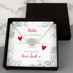 Outlet Personalised Silver Plated Heart Necklace and Box Personalised Jewellery And Keepsakes|Jewellery & Keepsakes