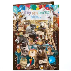 New Personalised Sorry You're Leaving Card - Animals New Job|Leaving
