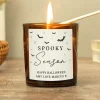 Card Factory Personalised Spooky Amber Glass Candle