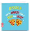 Card Factory Personalised Squidgalicious Card - Pizza My Heart