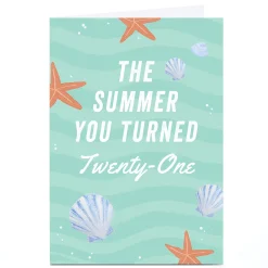 Personalised 21st Birthday Card - The Summer You Turned 21 For Sister|For Niece