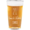 Card Factory Personalised 21st Birthday Pint Glass - Time To Celebrate