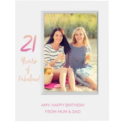 Clearance Personalised 21st Birthday Box Photo Frame - Pastel Gradient 21St Birthday|Photo Frames