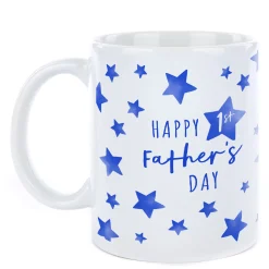 Hot Personalised 1st Father's Day Mug - Blue Stars Personalised Mugs|Mugs