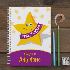 Discount Personalised Star Teacher Notebook Personalised Notebooks And Stationery|Notebooks & Stationery