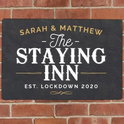Card Factory Personalised Staying Inn Metal Sign