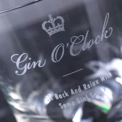 Sale Personalised Stern Gin Glass With Miniature - Gin O'Clock Personalised Engraved Gifts|Engraved Gifts