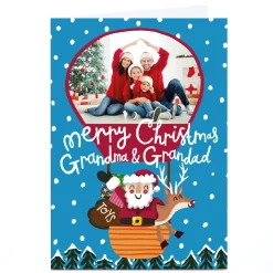 Online Personalised Stevie Studio Christmas Card - Merry Christmas Grandma & Grandad Christmas|Photo