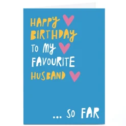 Card Factory Personalised Stevie Studio Card - Favourite Husband So Far