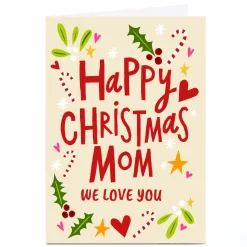 Best Personalised Stevie Studio Christmas Card - Happy Christmas Mom Christmas