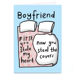 Best Personalised Stevie Studio Card - Steal the Covers BOY For Boyfriend|Funny
