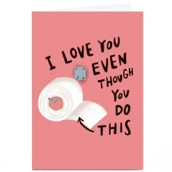 Discount Personalised Stevie Studio Card - I Love You Even Though BOY For Husband|For Boyfriend