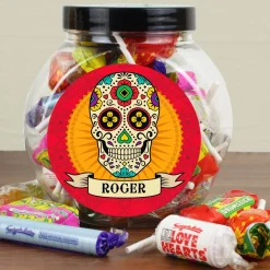 Card Factory Personalised Sugar Skull Sweet Jar