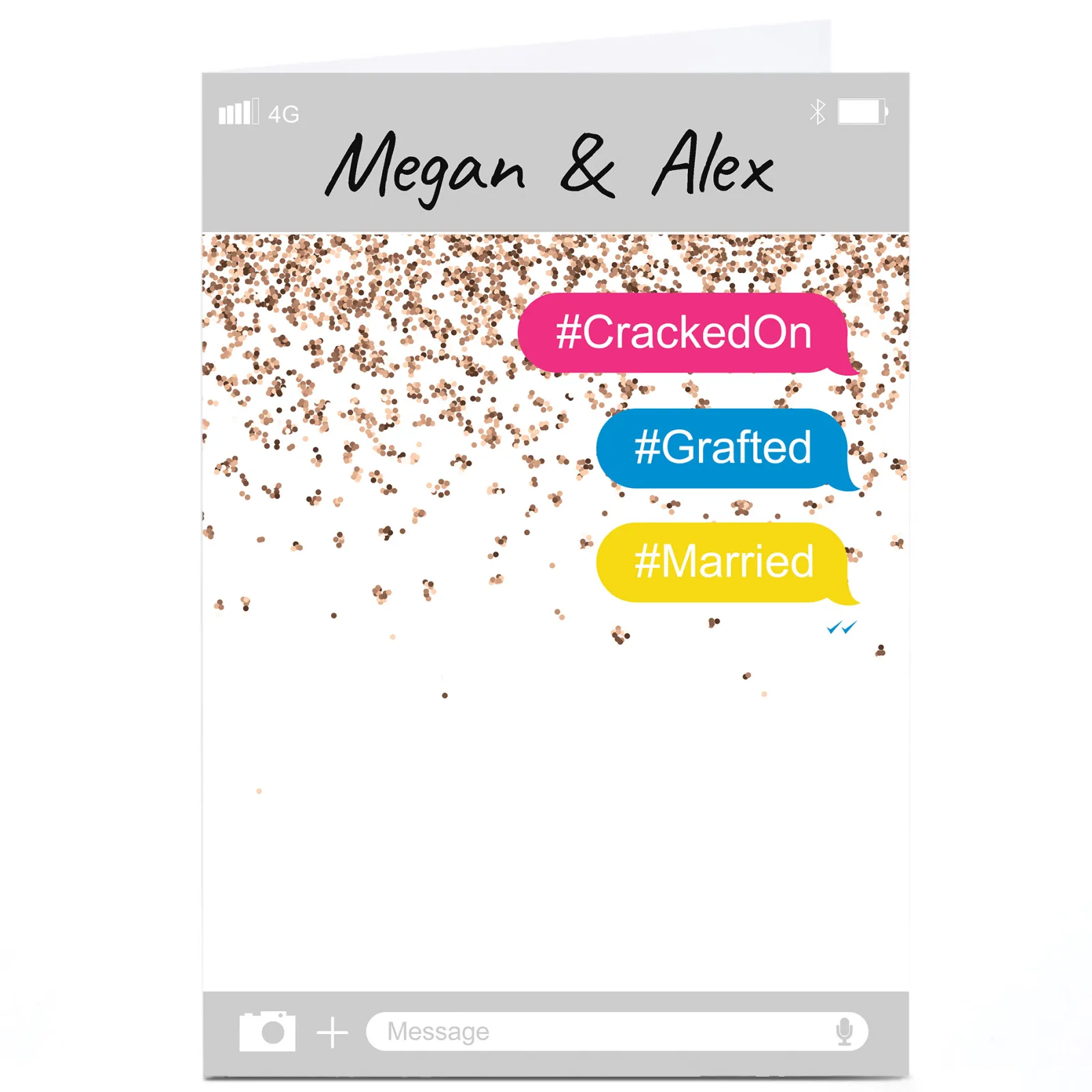 Card Factory Personalised Summer Vibes Card - Cracked On, Grafted, Married