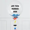 Kids Card Factory Personalised Superhero Confetti Bubble Balloon - Delivered Inflated!