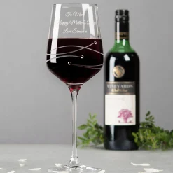 Discount Personalised Swarovski Elements Diamante Wine Glass - Mother's Day Personalised Engraved Gifts|Glassware