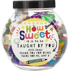 Card Factory Personalised Sweet Jar - How Sweet It Is To Be Taught By You
