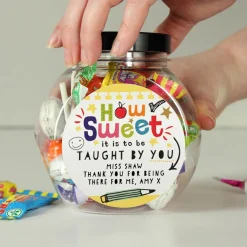 Card Factory Personalised Sweet Jar - How Sweet It Is To Be Taught By You