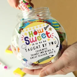 Card Factory Personalised Sweet Jar - How Sweet It Is To Be Taught By You