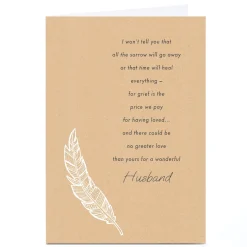 Hot Personalised Sympathy Card - No Greater Love Sympathy|Just To Say