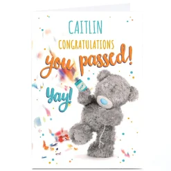 Card Factory Personalised Tatty Teddy Congratulations Card - You Passed