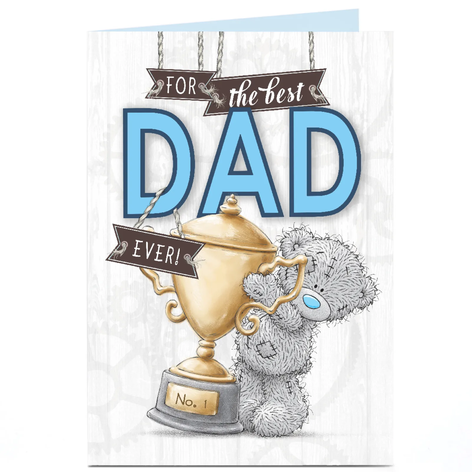 Clearance Personalised Tatty Teddy Father's Day Card - Best Dad Ever Father's Day|Tatty Teddy
