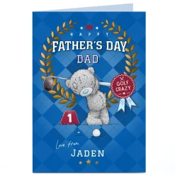 New Personalised Tatty Teddy Father's Day Card - Golf Crazy, Dad Father's Day|Tatty Teddy